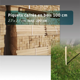 Piquet bois 100cm pour balisage au sol - lot 25