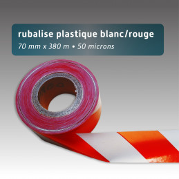 Rubalise plastique recyclée 70mm*380m - 6 couleurs