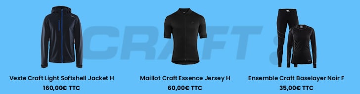 Textile de la gamme CRAFT pour les sportifs | Boutique Outdoor